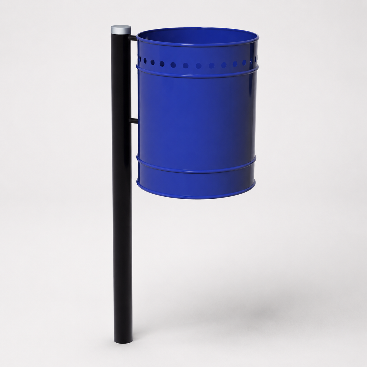 Lixeira Metálica 60L Fundo Plano