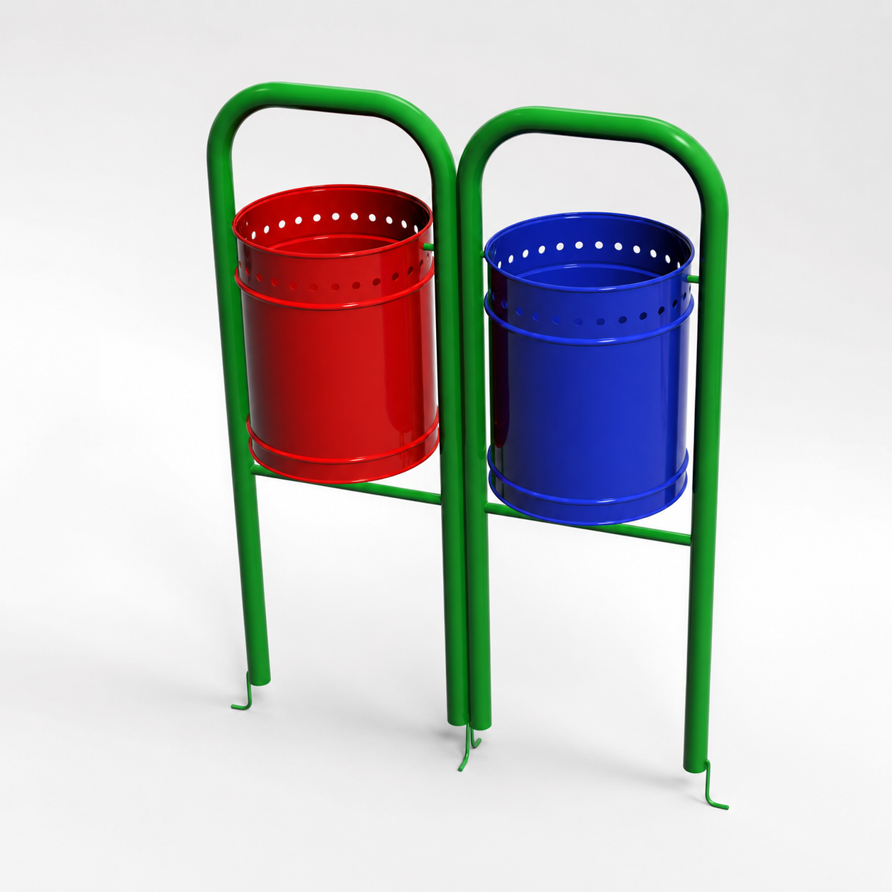 Lixeira 40L Fundo Reto Arco Duplo