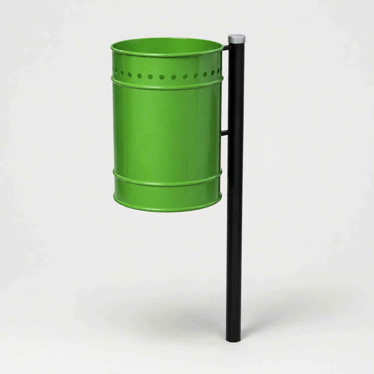 Lixeira Metálica 40L Fundo Plano